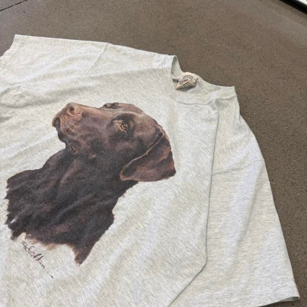 vintage chocolate lab 90s graphic t-shirt large - made‎ in USA
